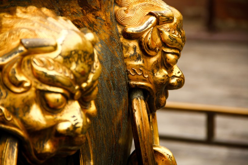 Chinese gold lion