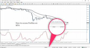 Figure 1: Accessing profiles on MT4 Platform