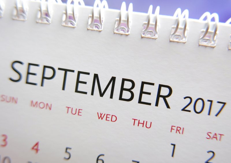September 2017 calendar