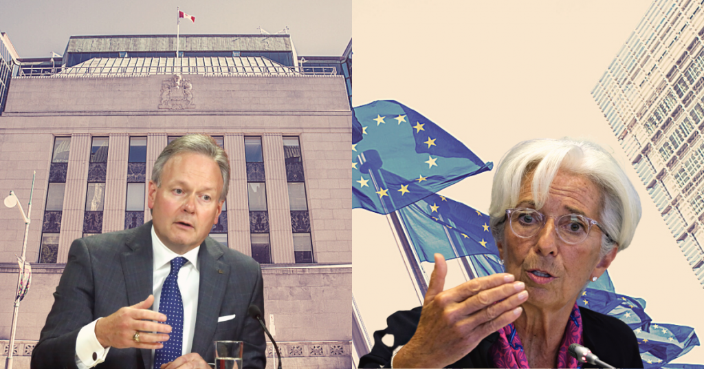 قرارات أسعار الفائدة القادمة من بنك كندا والبنك المركزي الأوروبي