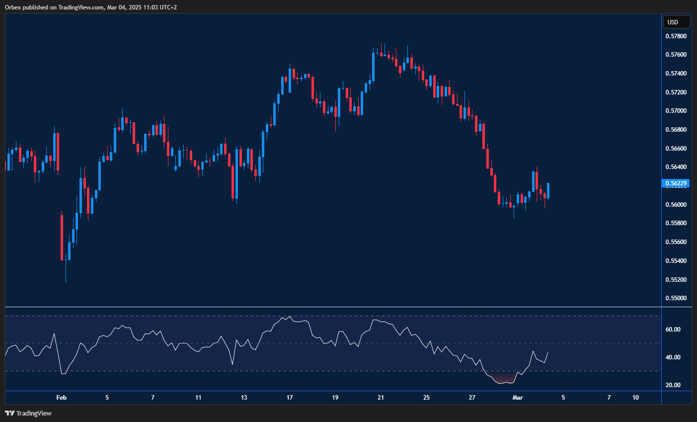 NZDUSD attempts recovery as sentiment stabilizes near key support zone.